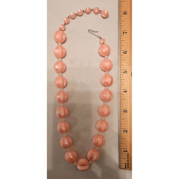 Vintage GERMANY Pink Beaded Necklace Costume Jewelry Fashion Accessory‎ - Picture 11 of 16